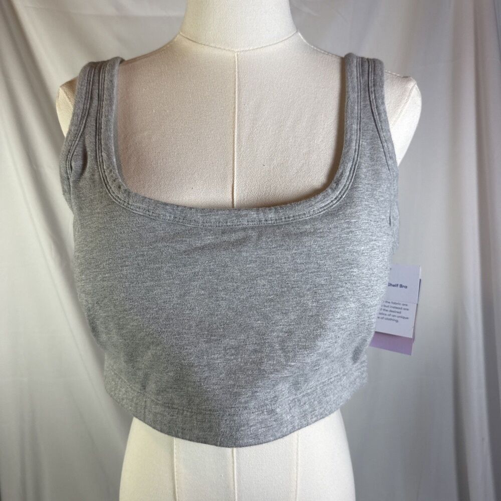 JoyLab Women's Washed Jersey Scoop Pullover Sports Bra Heather Gray Size XXLarge